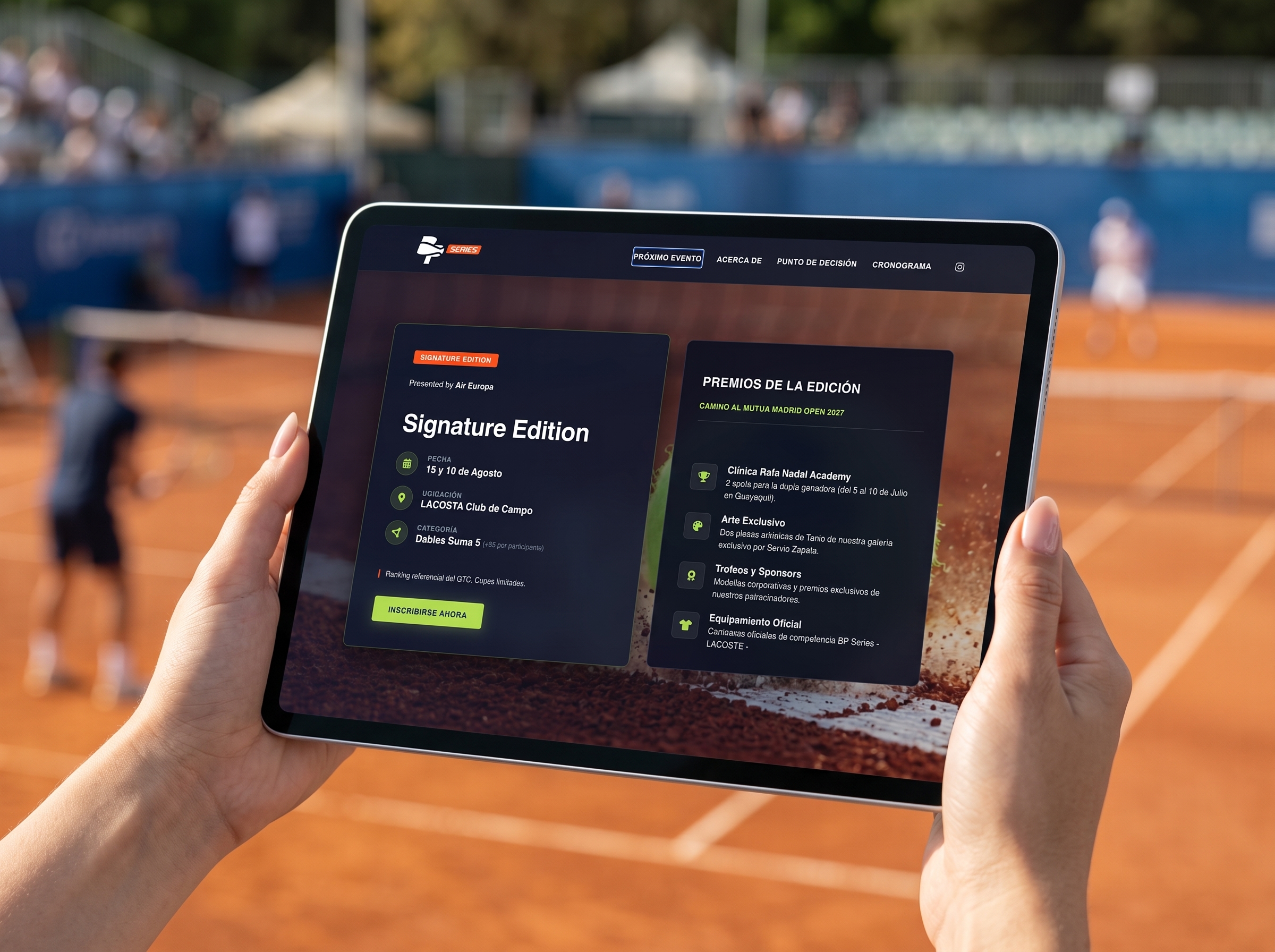 Diseño y desarrollo web BP Series - vista escritorio 2