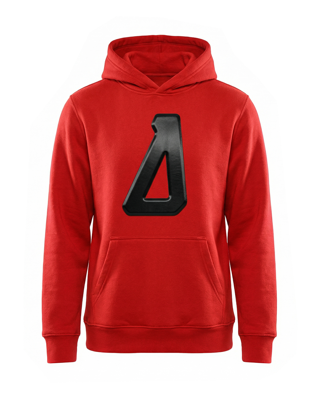Buso hoodie rojo con logo Alonzo negro para merchandising